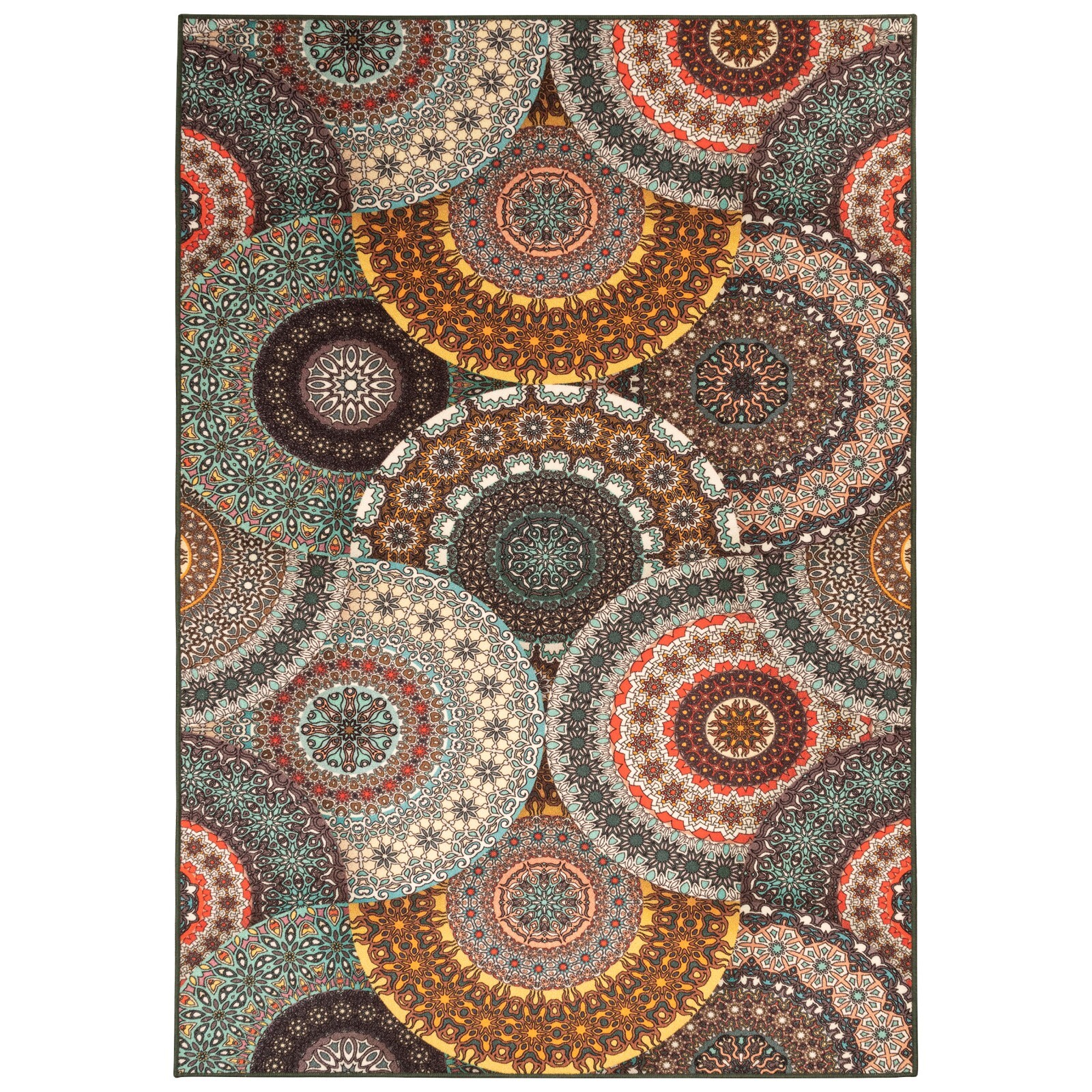 Evaline Floral Medallion Non-Slip Area Rugs Indoor Outdoor Rugs Or Runner Rug