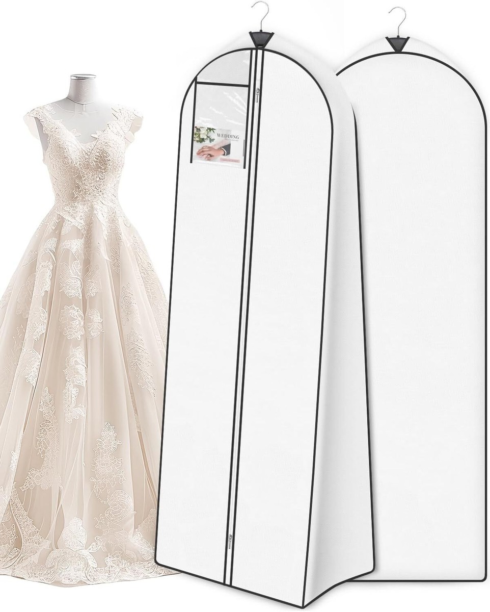 72'' Wedding Dress Bag for Gowns Long with 20'' Gusseted, Garment Bag with  Ac... | eBay