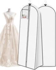 72    Wedding Dress Bag for Gowns Long with 20    Gusseted, Garment Bag with Ac...