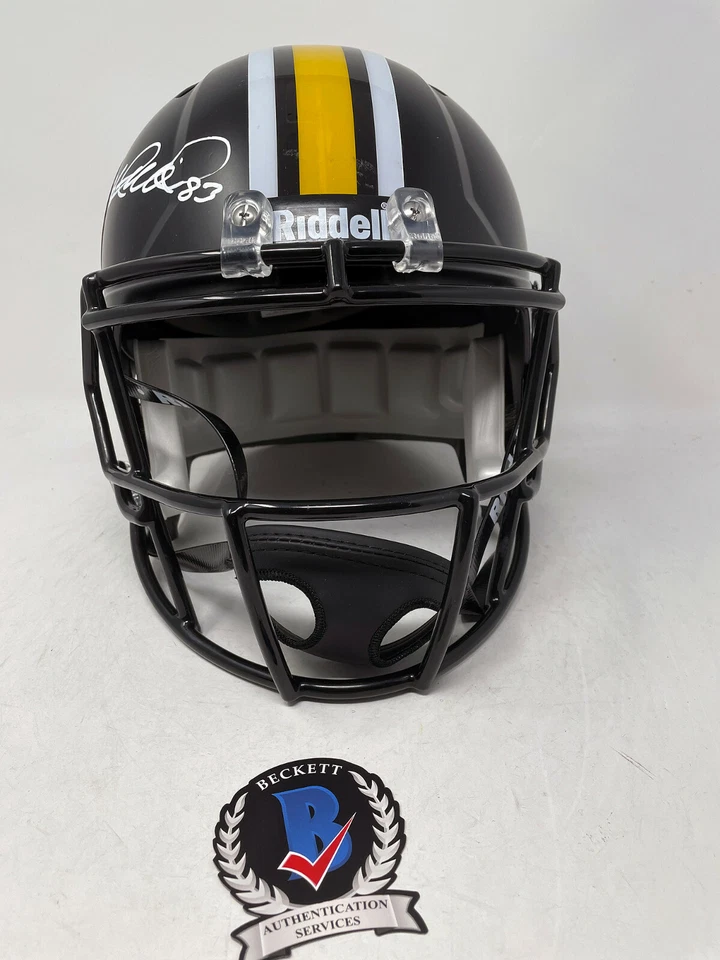 Casco HEATH MILLER Pittsburgh Steelers FIRMADO Personalizado Tamaño Completo Certificado de Autenticidad Bas Foto 4 de 4