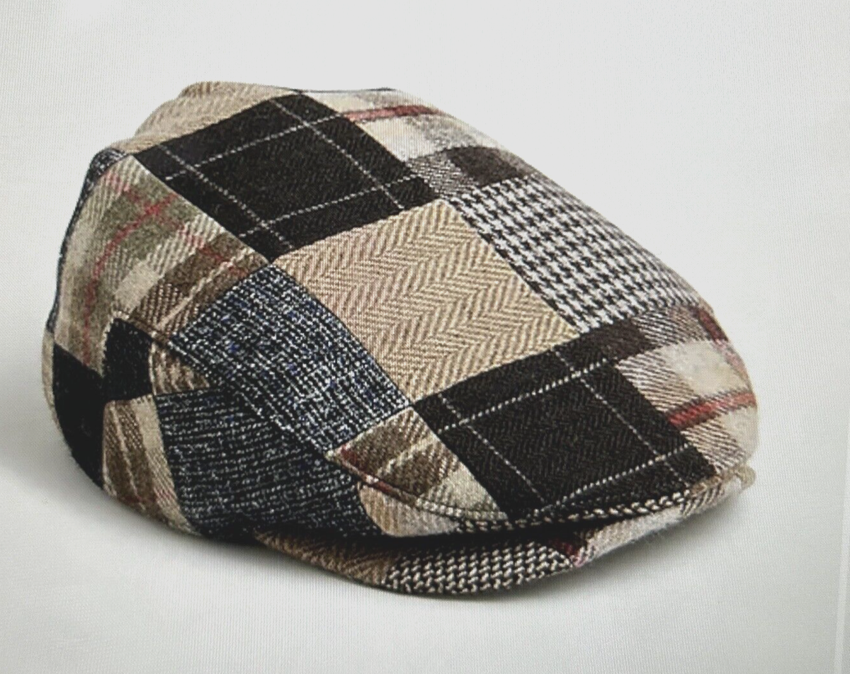 J CREW Size S/M Men's Hat Driving Cap Brown Wool Tweed
