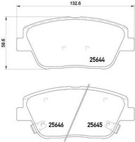 Brembo P 30 066 Bremsbelagsatz, Scheibenbremse FüR Hyundai KIA