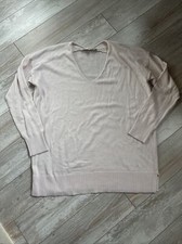 Loft V Neck Sweater Blush Pink Size S Acrylic Nylon Blend