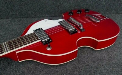 HOFNER IGNITION SERIES 6 STRING VIOLIN LIMITED EDITION GUITAR HI-459-PE-RD RED