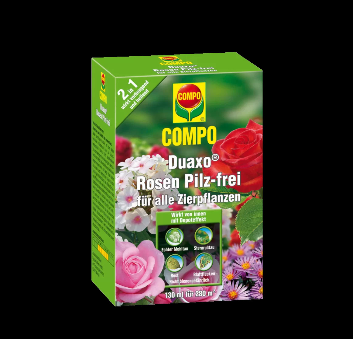 Compo Duaxo Rosen Pilz-Frei Alle Zierpflanzen 130Ml Fungizid Mehltau Monilia