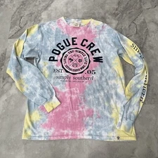 Simply Southern Tie Dye Long Sleeve Tee Size Medium M Pogue Crew