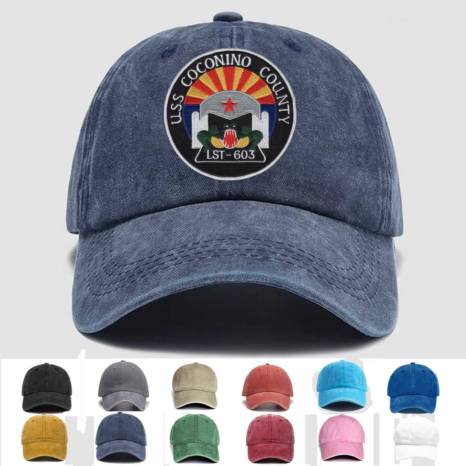 Custom Embroidered Hat LST-603 USS Coconino County, Veteran Cap, Trucker Hat