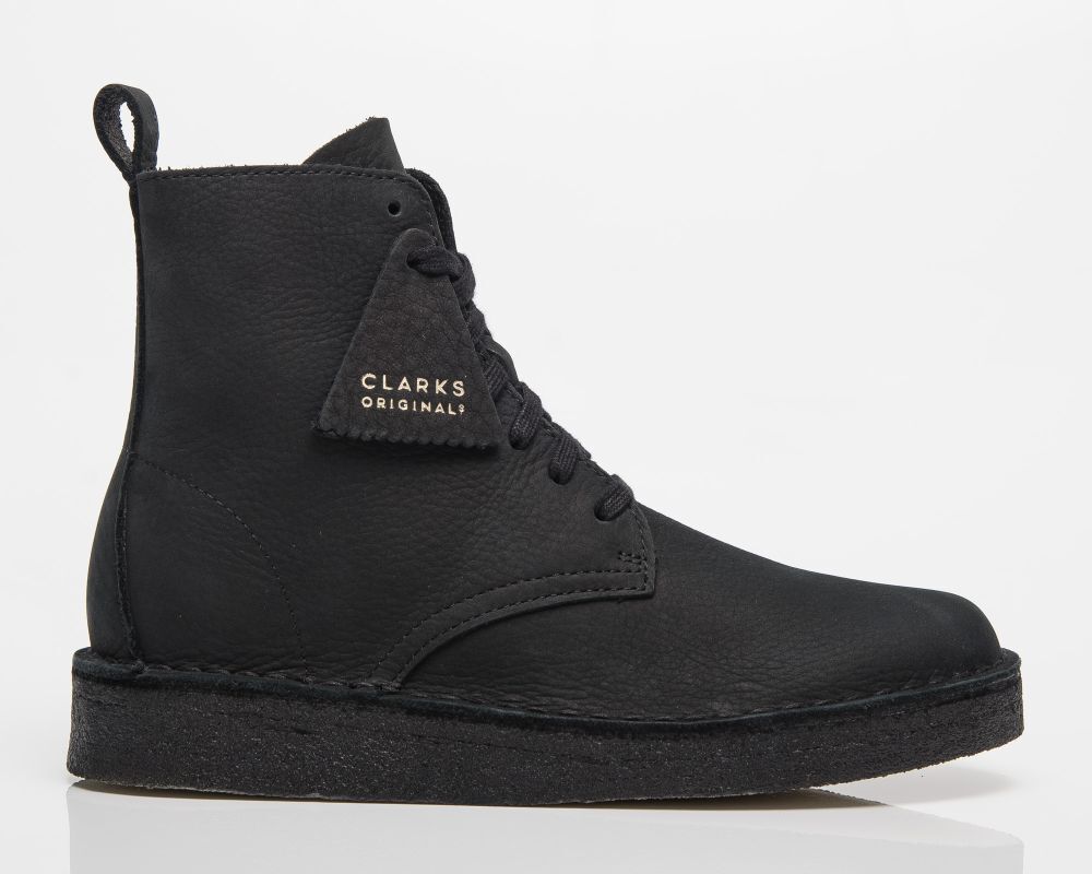 Clarks Womans Desert Coal Hi Black Suede 26169006 | eBay
