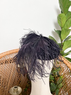 Vintage Late 1930s 40s Velvet Millinery Perch Tilt Hat w  display picture 3
