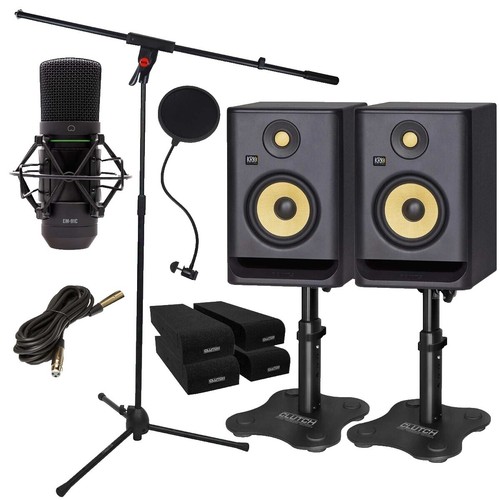 KRK Rokit 5 RPG2 Studio Speakers Pair XLR AUX Power Cables | eBay