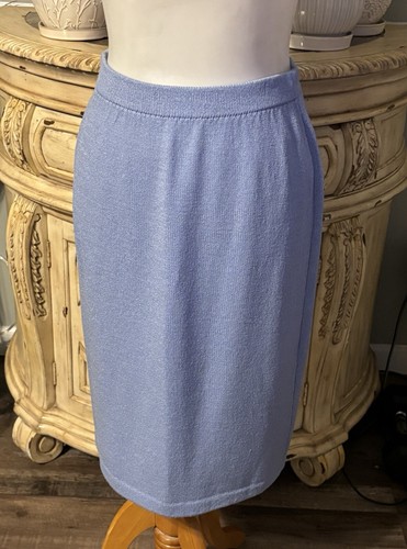 ST. JOHN Collection Suit 3 Pc. Light Blue Jacket Skirt Size 4 Pants Size 6 - Picture 5 of 8