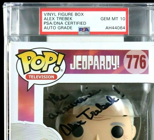 ALEX TREBEK SIGNED ENCAPSULATED FUNKO POP #776 SLABBED GEM MT 10 PSA COA 1 - Picture 2 of 4