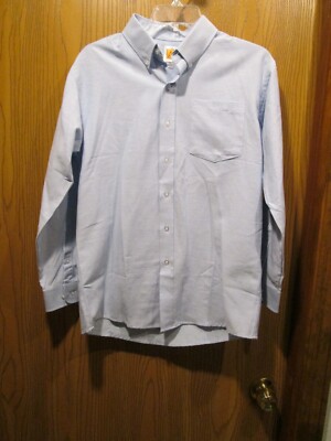 A+ by School Apparel YOUTH Oxford Long Sleeve Blue Shirt SIZE 18
