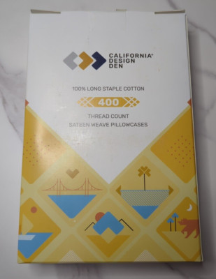 Standard Queen Size Pillowcase Set - 400 Thread Count, 100% Cotton Sateen NOS