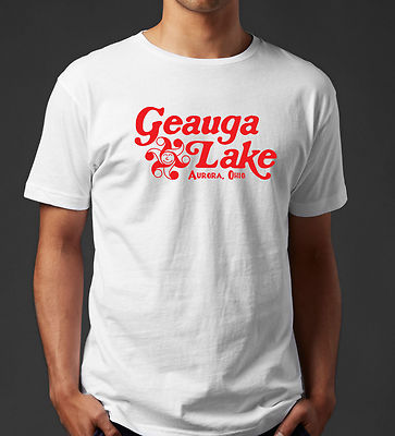 Classic Reproduction Geauga Lake Ohio Theme Park Tee ~5 Color Combos!