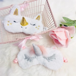 Cute Plush Unicorn Eye Mask Shade Cover Blindfold Travel Sleeping For Girl Kid | eBay