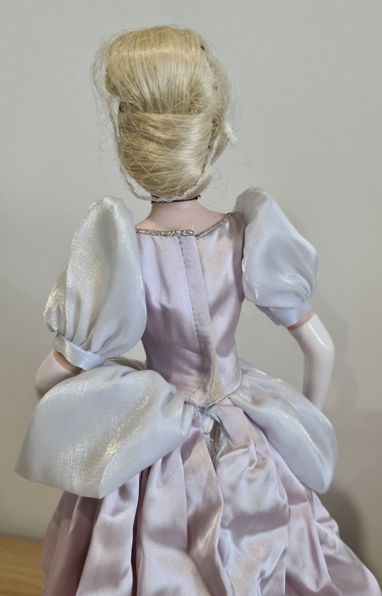 Grande Poupée En Porcelaine 50 Cm – Francklin Herloom Dolls – Vintage Sur Socle