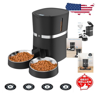 Large Capacity Automatic Feeder with Anti-Clog Design and Timer - Cats & Dogs