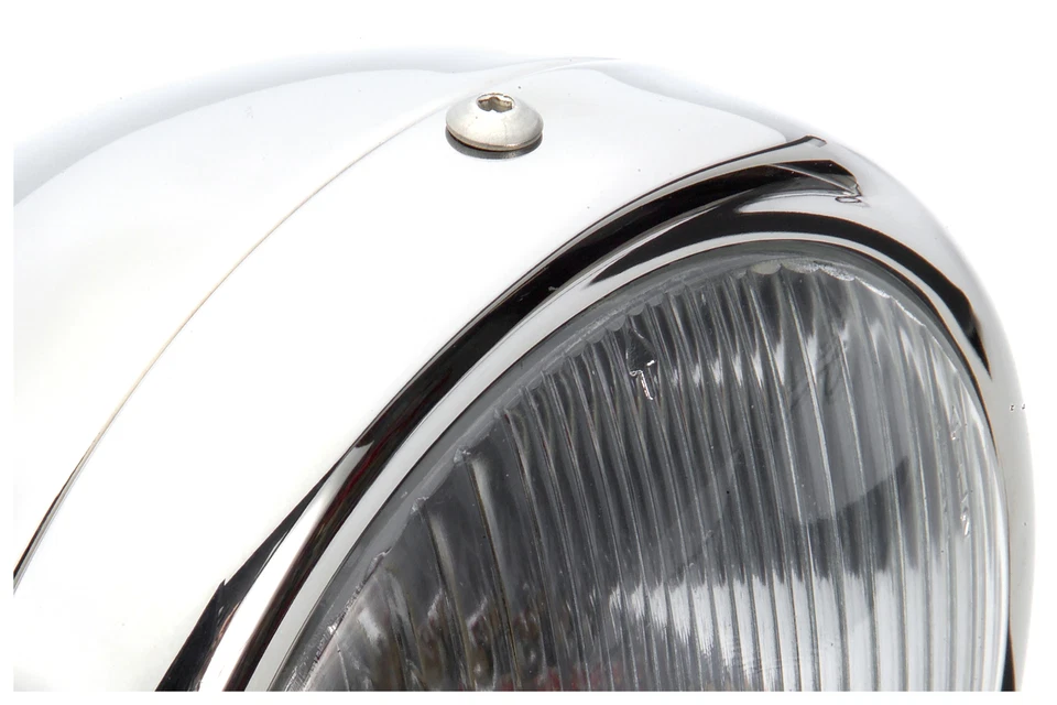 Pair 5 3/4" Polished stainless headlamps without sidelight Kit Car/Morgan/Austin - Image 3 of 3