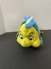The Disney Store The Little Mermaid Flounder Mini Bean Bag-Beanie