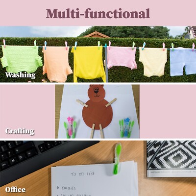 JVL Prism Soft Touch Flower Design Pegs, Pack van 24, Multicolor (19-272