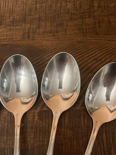 Oneida USA Gala Impulse Stainless Glossy Soup Spoons Vintage set of 8 - Picture 5 of 10
