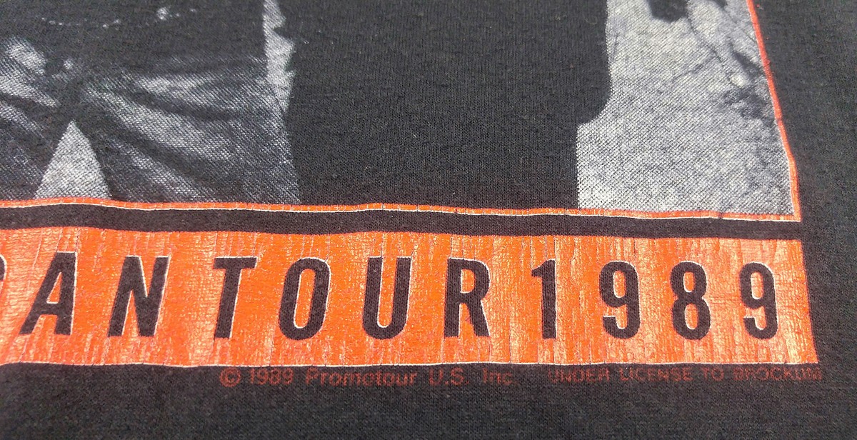T-shirt Vintage The Rolling Stones Steel Wheels Tour 1989 - Taille L - Occasion Très Bon état