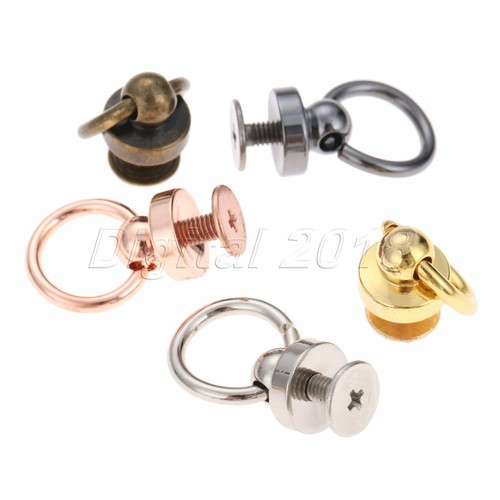 5 pezzi palo a sfera con o ring rivetto borchia chiodo testa rotonda vite posteriore cuoio artigianato - Foto 6 di 16