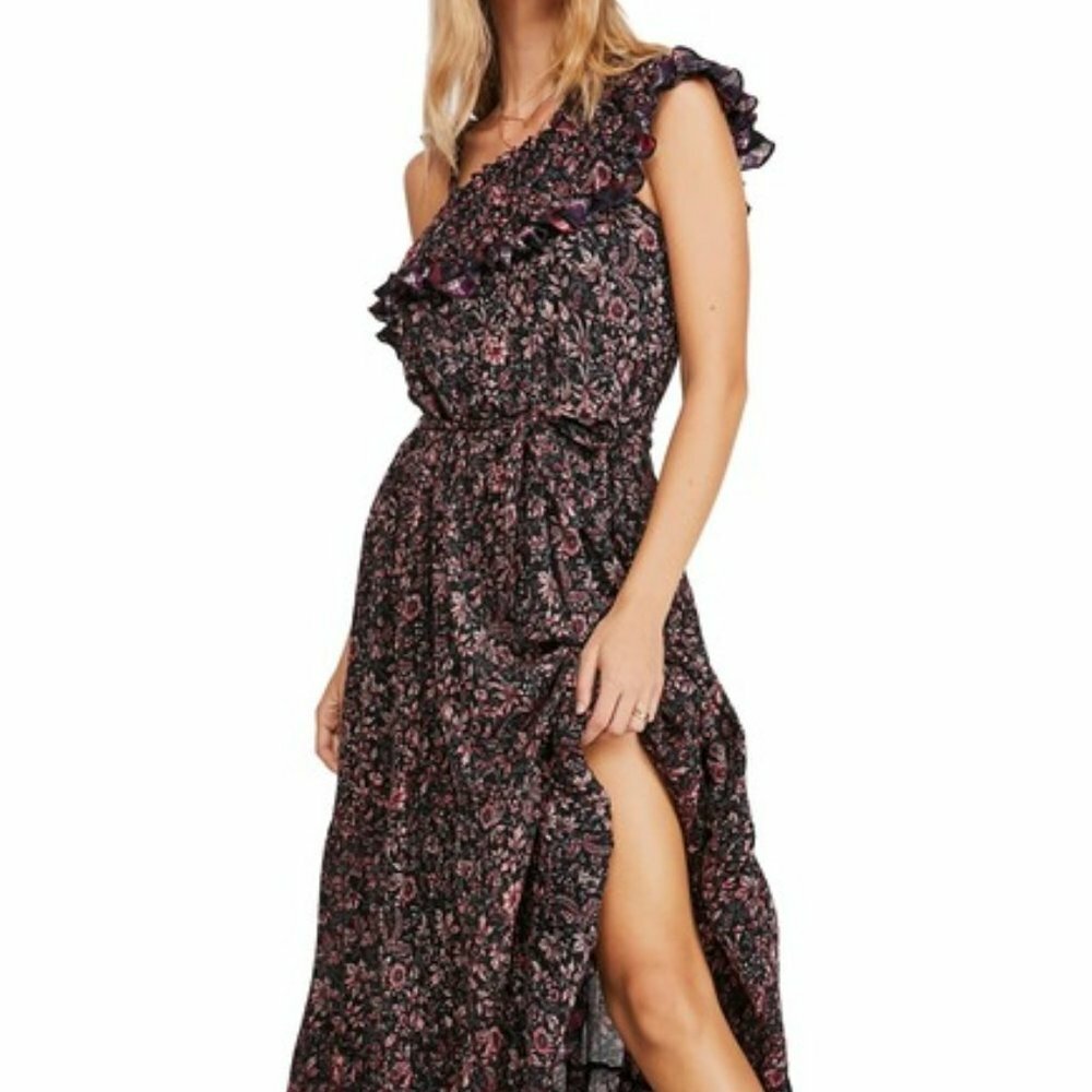Free People What About Love Maxi Dress Black S