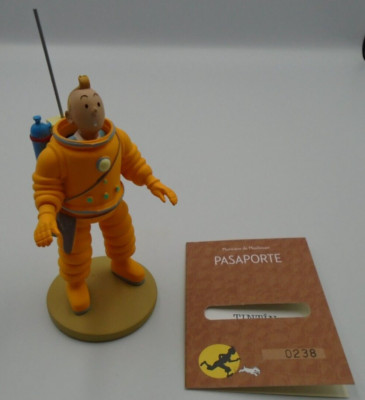 Tim und Struppi Figuren Tim und Struppi Astronaut Destination Mond Resin Herge Moulinsart