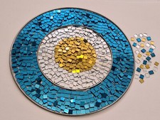 300 Pieces, Mixed Colours Glass Mirror Tiles, Aprox Size 5X5 mm, Art&Croft