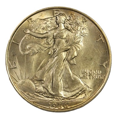 1936 50C Walking Liberty Half Dollar- Choice Gem Bu- SMH 1732