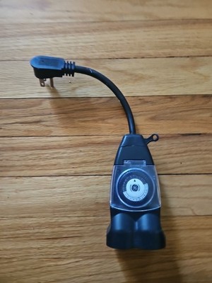 GE Outdoor Mechanical 24-Hour Timer 2 Outlets 48 On/Off Christmas Lights Cord 