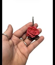 Vintage Carved Rose Shower Curtain Hooks Set Of 12/Whole Set 