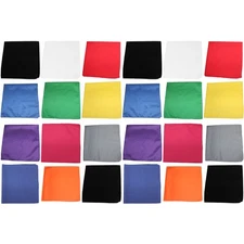 24 Pack Solid Cotton Bandanas Bulk Set for Events, Teams, DIY Projects