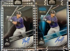 (2) Ryan Ritter Autographs (Base & /150), Topps Chrome Black- Colorado Rockies