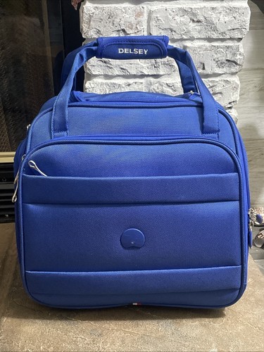 Delsey Paris Handgepäck Rollwagen, Tragetasche, Aktentasche, Koffer, blau 16 Zoll - Bild 1 von 7