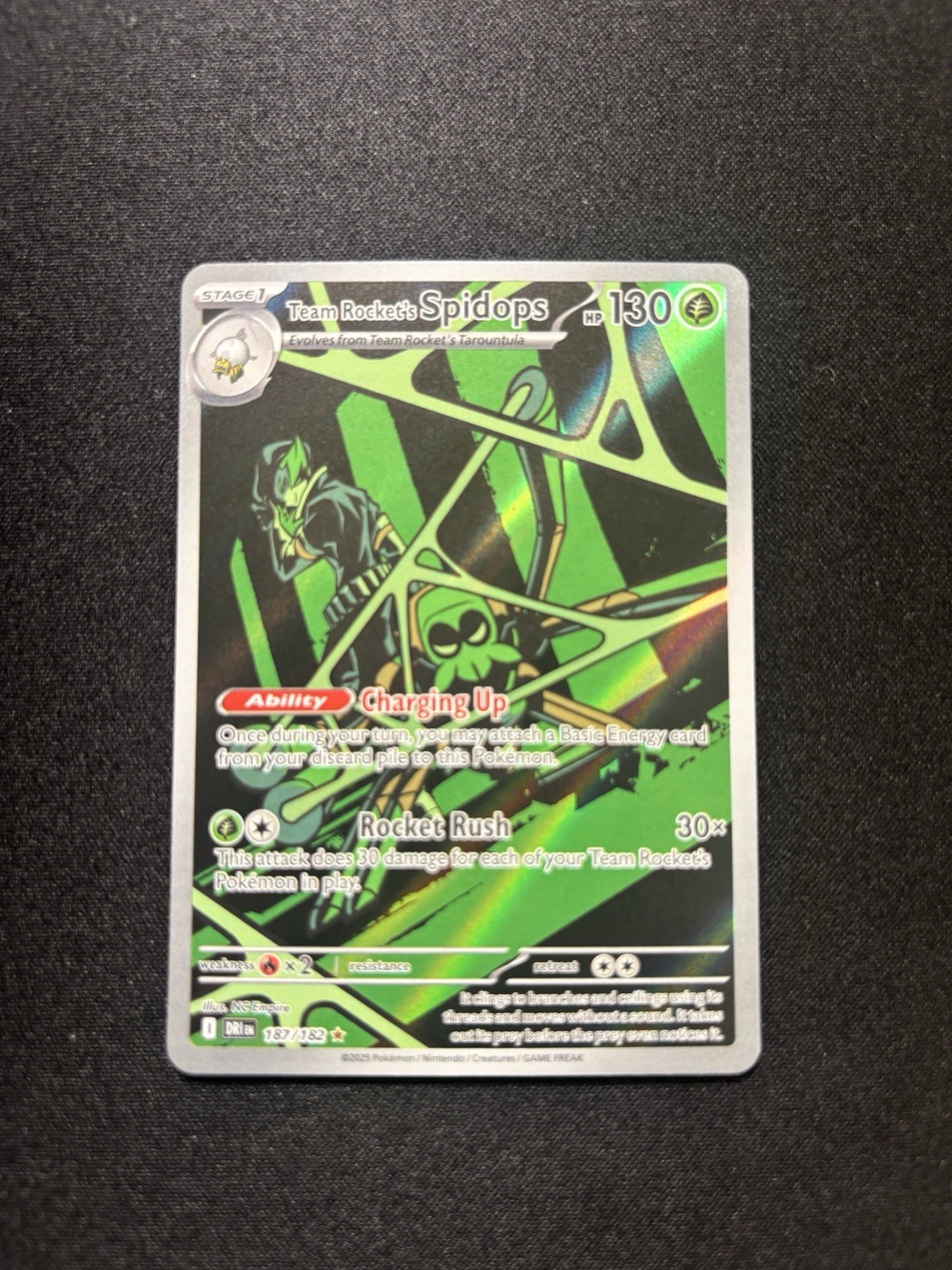 *NM* Team Rocket's Spidops 187/182 IR SV10: Destined Rivals Pokemon Card TCG