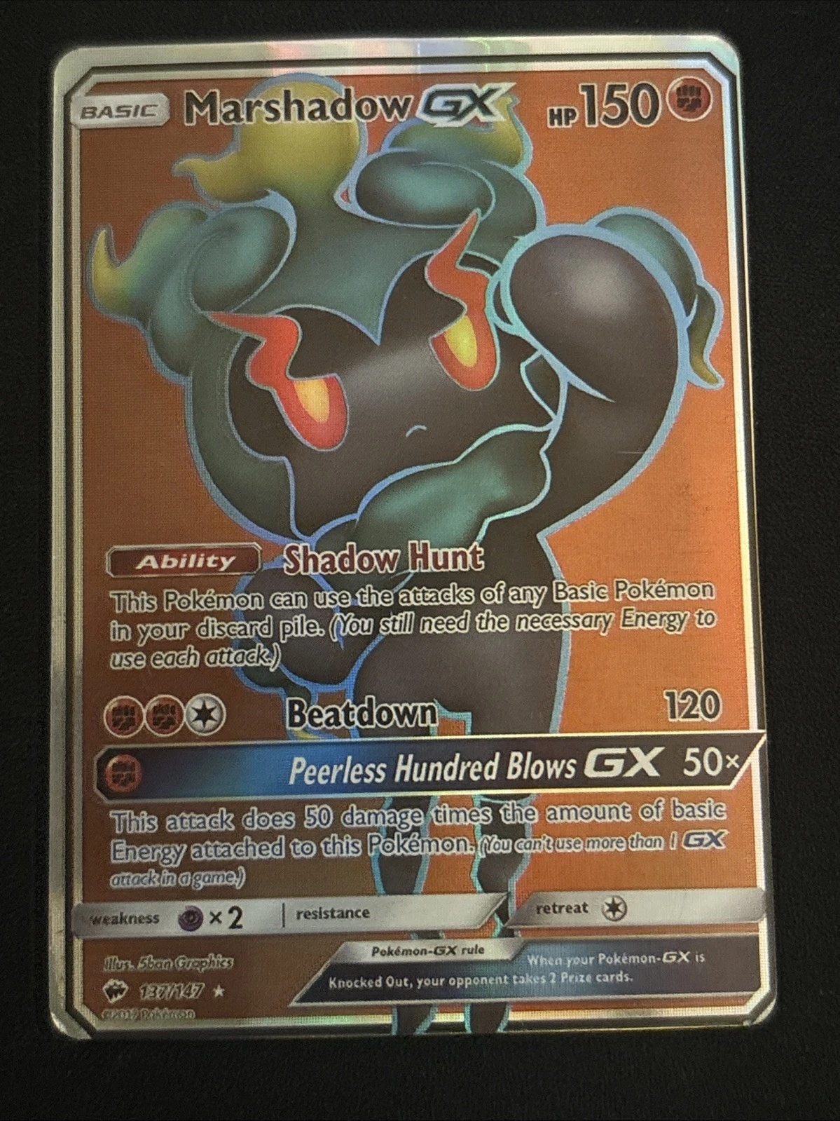 Marshadow GX (Full Art) 137/147 Holo ⭐️Feel Free To Ask Me Questions⭐️