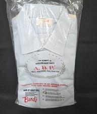 Vintage MENS shirt by BONDS SZ 15 1/2. 32 baby blue NOS 1960s