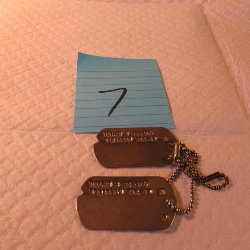VINTAGE WW2 ERA US MILITARY  DOG TAGS RALPH S SEIGAL