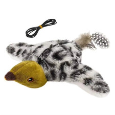 New Rechargeable Interactive Tapping Chirping Bird Cat Toy with Replacement Bird