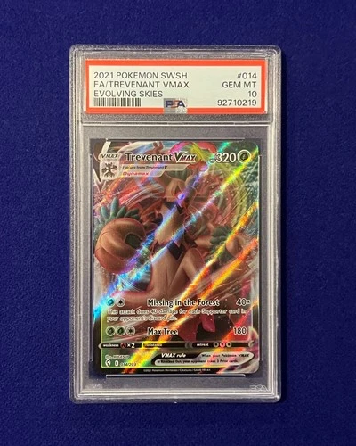 PSA 10 Trevenant VMAX #14 Evolving Skies 2021 Pokemon GEM MINT
