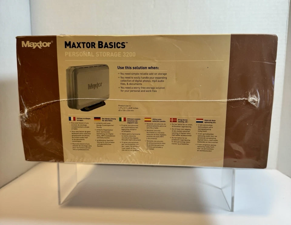 Sealed New Boxed Maxtor Basics Personal Storage 3200 External Hard Drive 500GB - Image 2 of 3