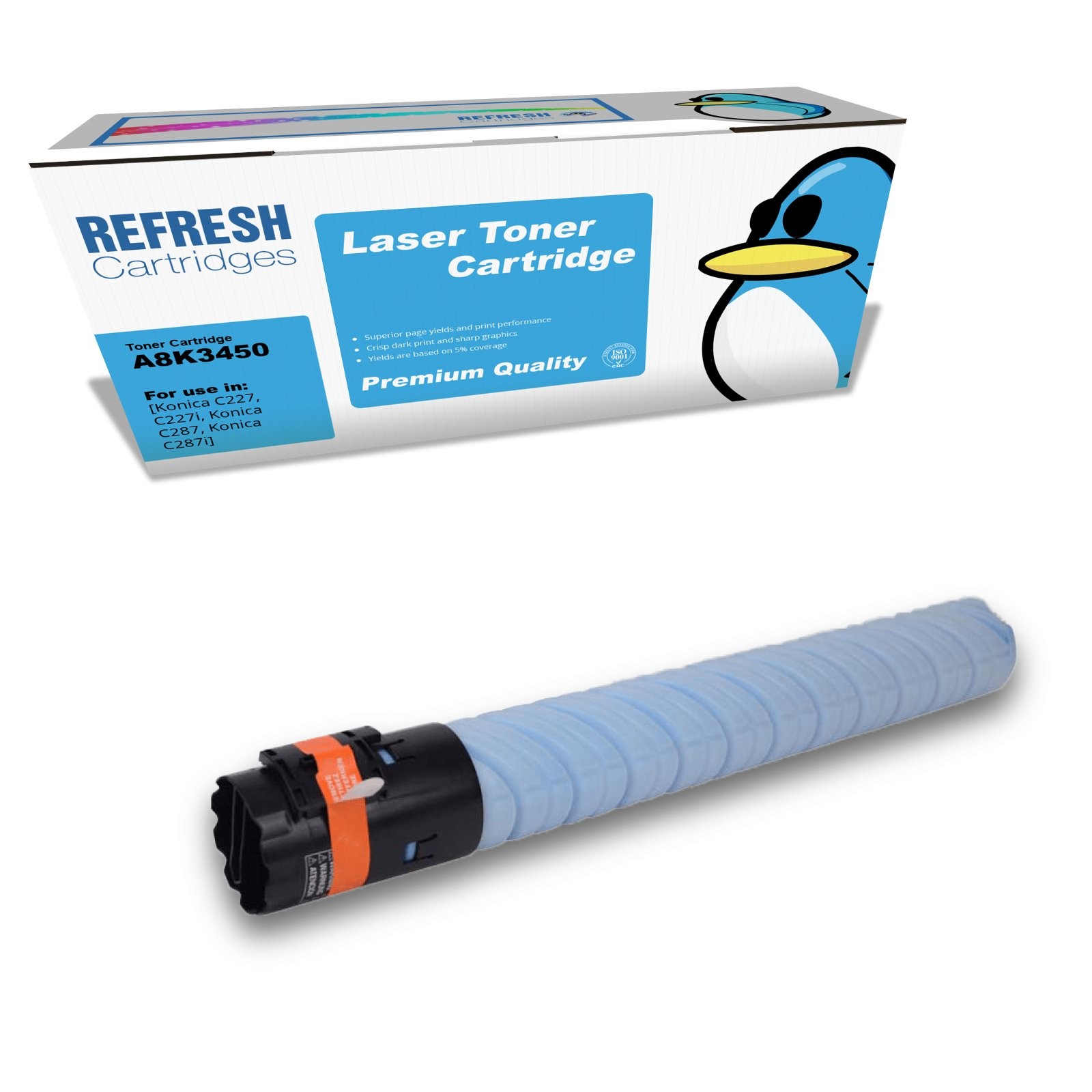 Refresh Cartridges Cyan TN221C Toner Compatible With Konica Minolta Printers