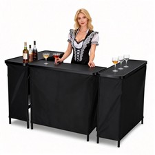InstaHibit 3 PCS EZ GO Folding Portable Bar Table Mobile Bar Party Bartending