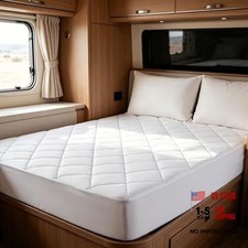 60x75 Rv Short Queen Mattress Topper For Camper Bed Rv Short Queen 60x75 White