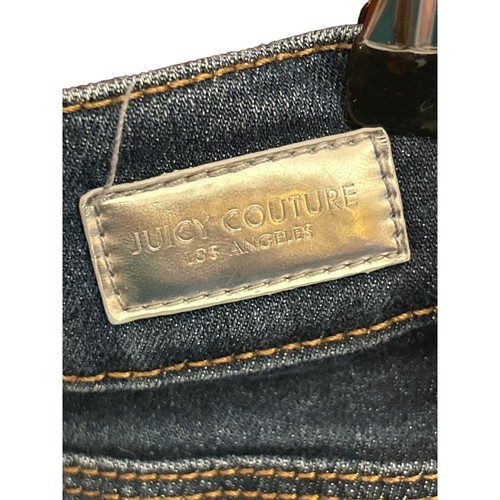 Juicy Couture Skinny Distressed Patchwork Jeans Größe 8 Y2K Grunge Retro Denim - Bild 4 von 6
