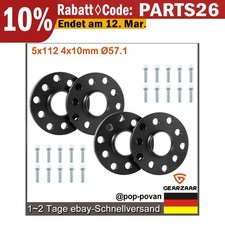 Spurplatten Spurverbreiterung 5x112 Ø57.1 Distanzscheiben 4x10mm Für VW Bora 1J2