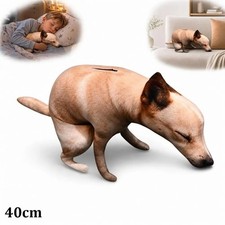 Funny Squatting Pooping Dog Plush Toy Realistic 3D Stuffed Pillow Gag Gift Decor